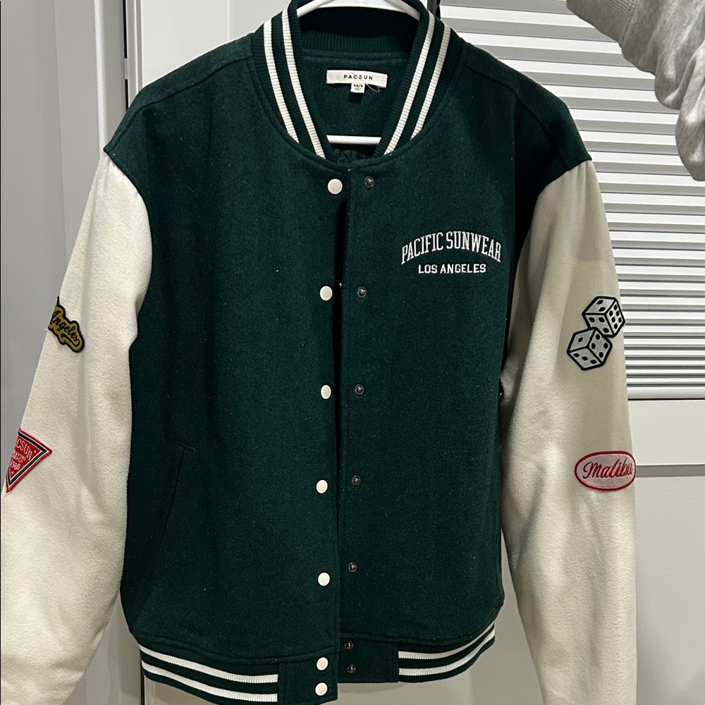 Pacific Sunwear Green and White Jacket